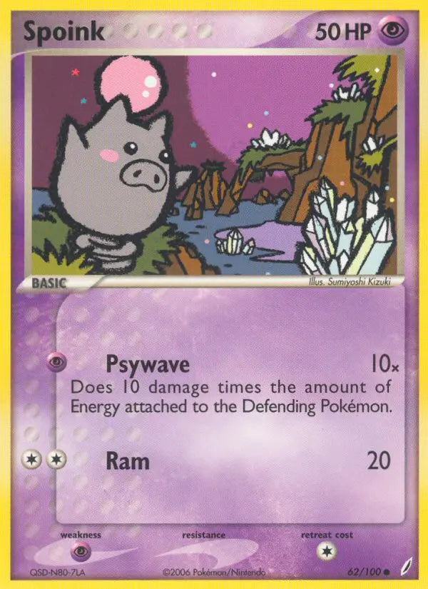 Spoink 62 Crystal Guardians Pokesingles