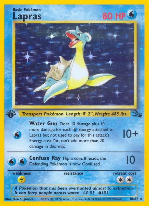 Lapras 10 Fossil Pokesingles