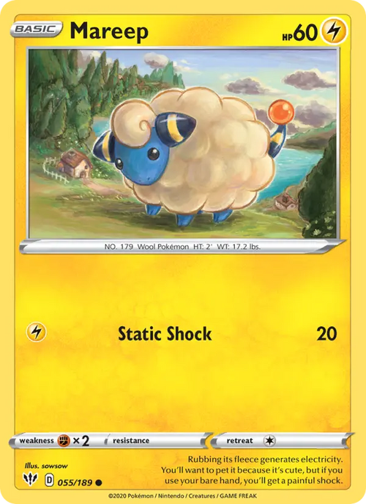 Mareep 55 Darkness Ablaze Pokesingles