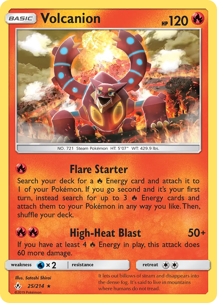 Volcanion 25 Unbroken Bonds Pokesingles