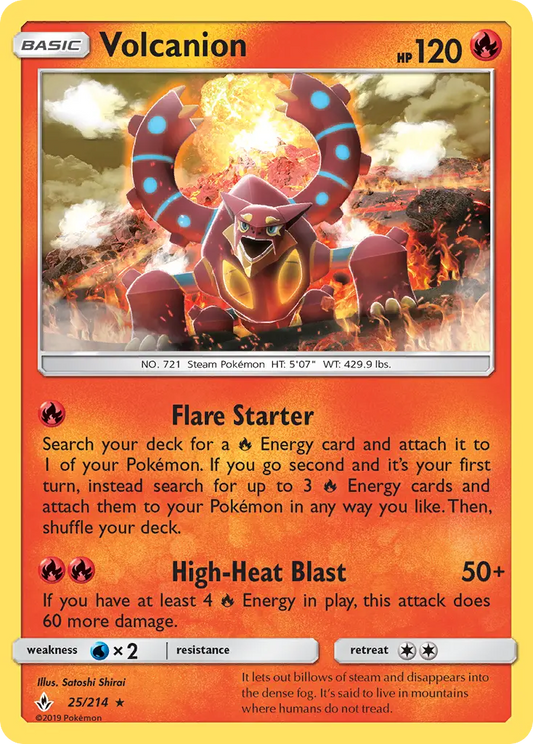 Volcanion 25 Unbroken Bonds Pokesingles