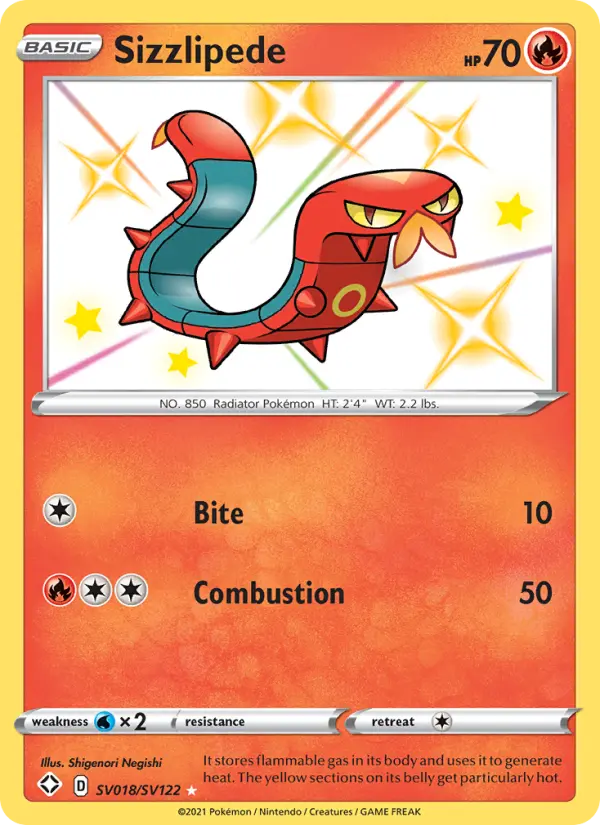 Sizzlipede SV018 Shining Fates Pokesingles