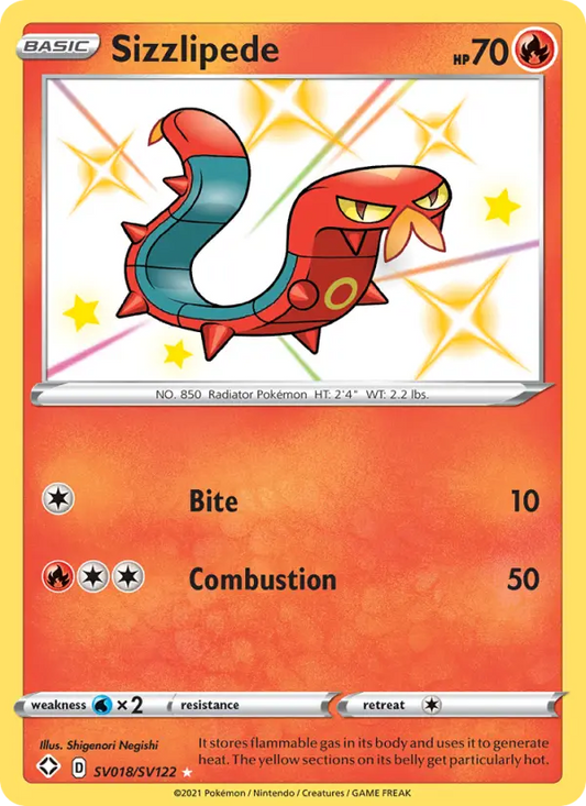 Sizzlipede SV018 Shining Fates Pokesingles
