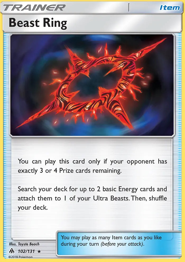 Beast Ring 102 Forbidden Light Pokesingles