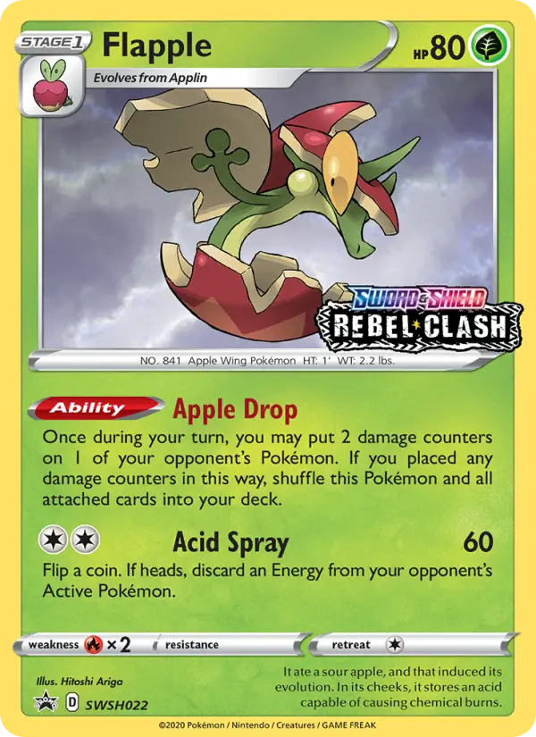 Flapple SWSH022 SWSH Black Star Promos Pokesingles