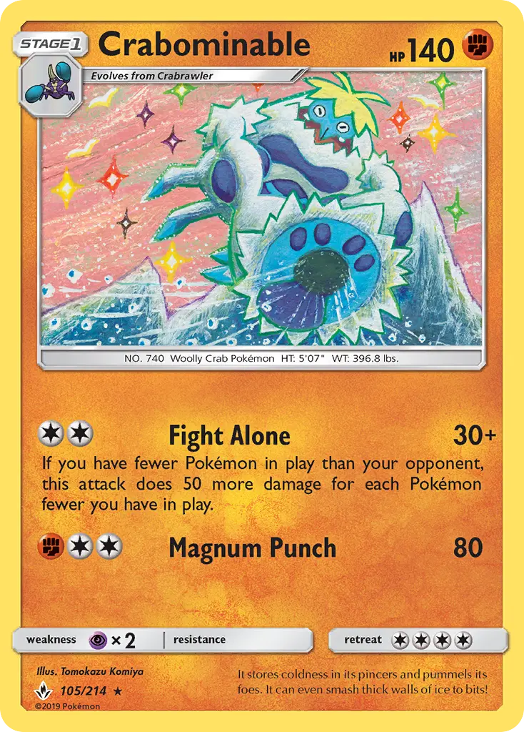 Crabominable 105 Unbroken Bonds Pokesingles