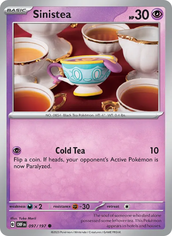 Sinistea 97 Obsidian Flames Pokesingles
