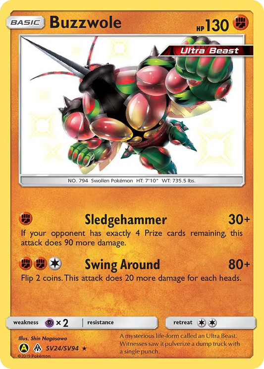 Buzzwole SV24 Hidden Fates Shiny Vault Pokesingles