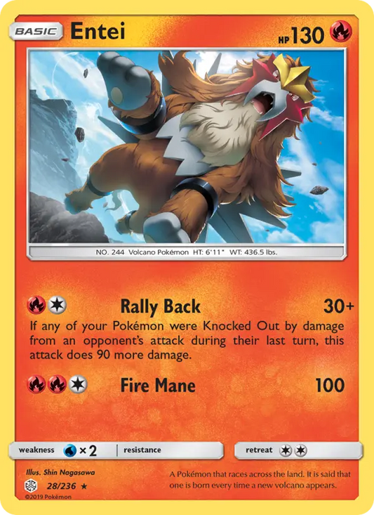 Entei 28 Cosmic Eclipse Pokesingles