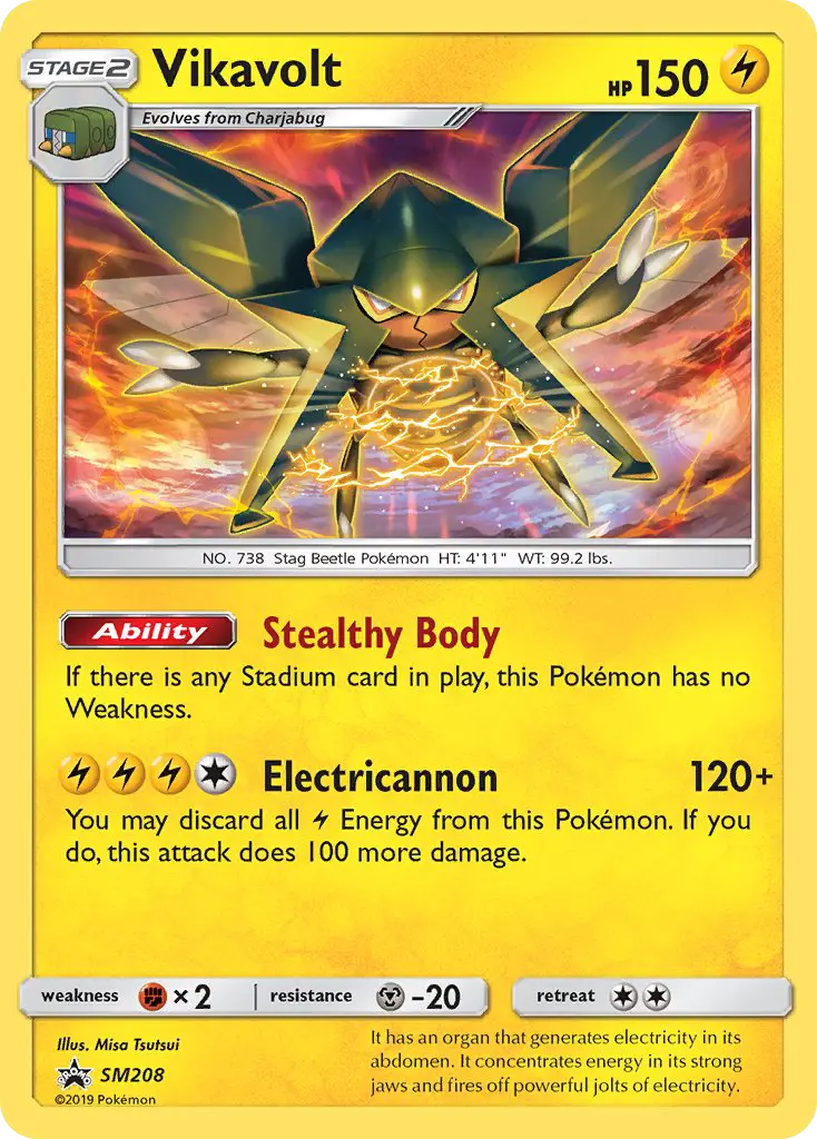 Vikavolt SM208 SM Black Star Promos Pokesingles