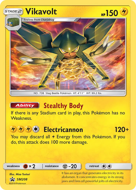 Vikavolt SM208 SM Black Star Promos Pokesingles