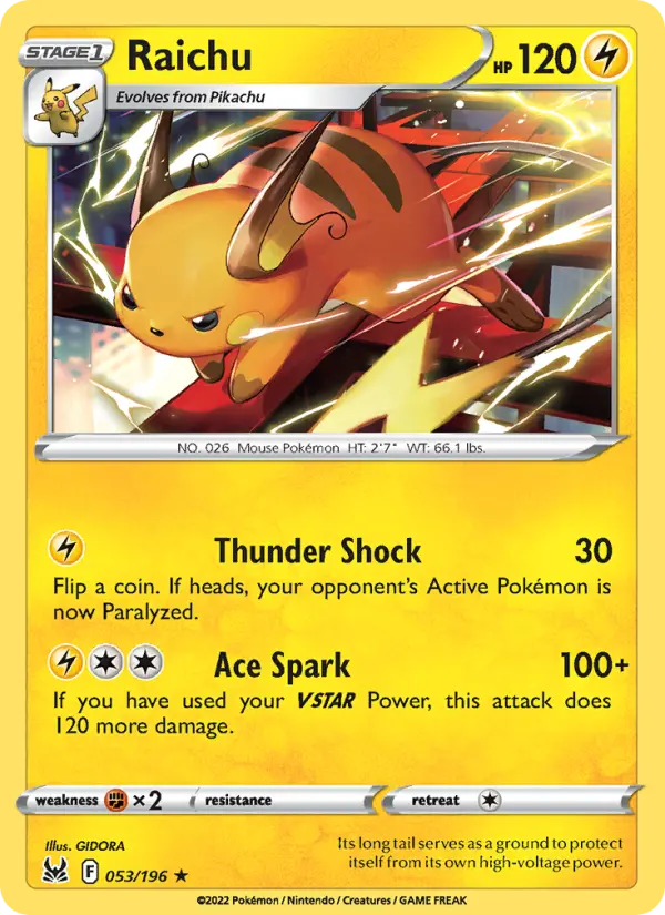 Raichu 53 Lost Origin Pokesingles