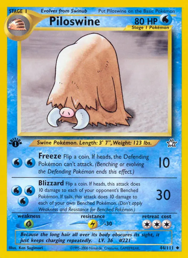 Piloswine 44 Neo Genesis Pokesingles