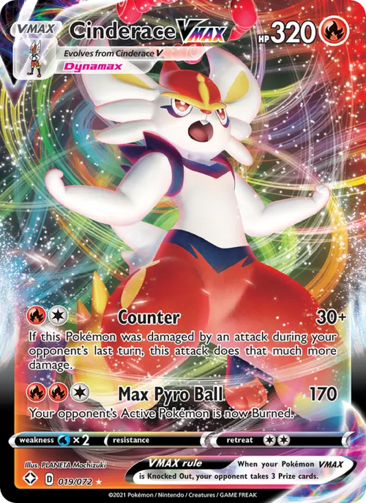 Cinderace VMAX 19 Shining Fates Pokesingles