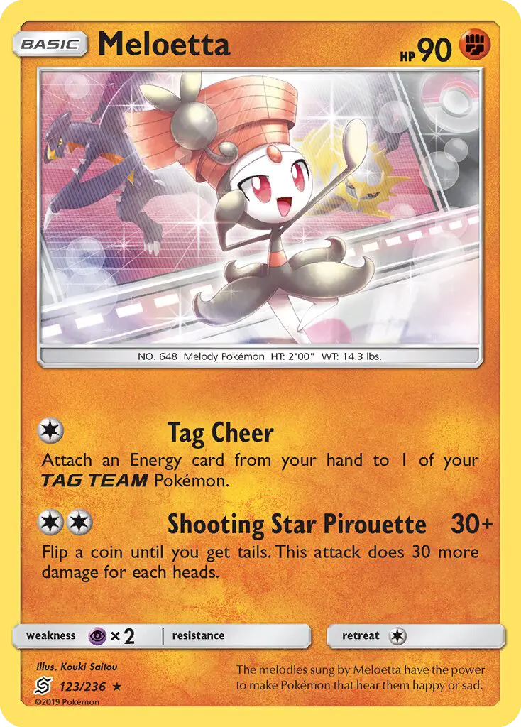 Meloetta 123 Unified Minds Pokesingles