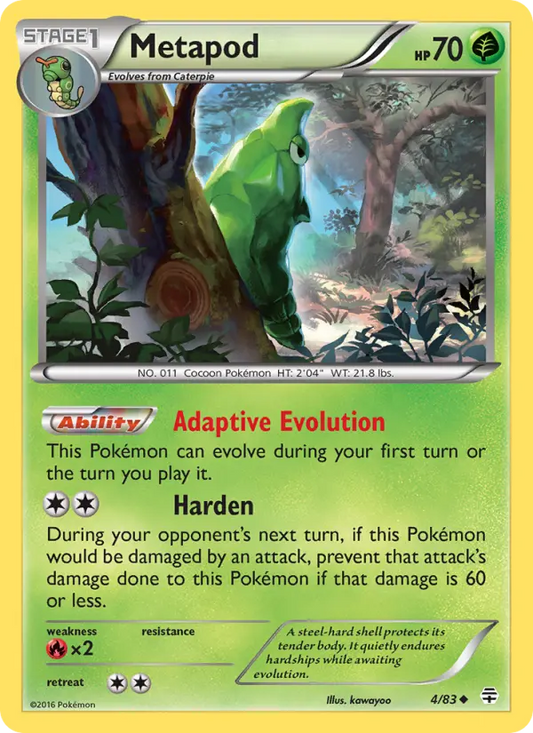 Metapod 4 Generations Pokesingles