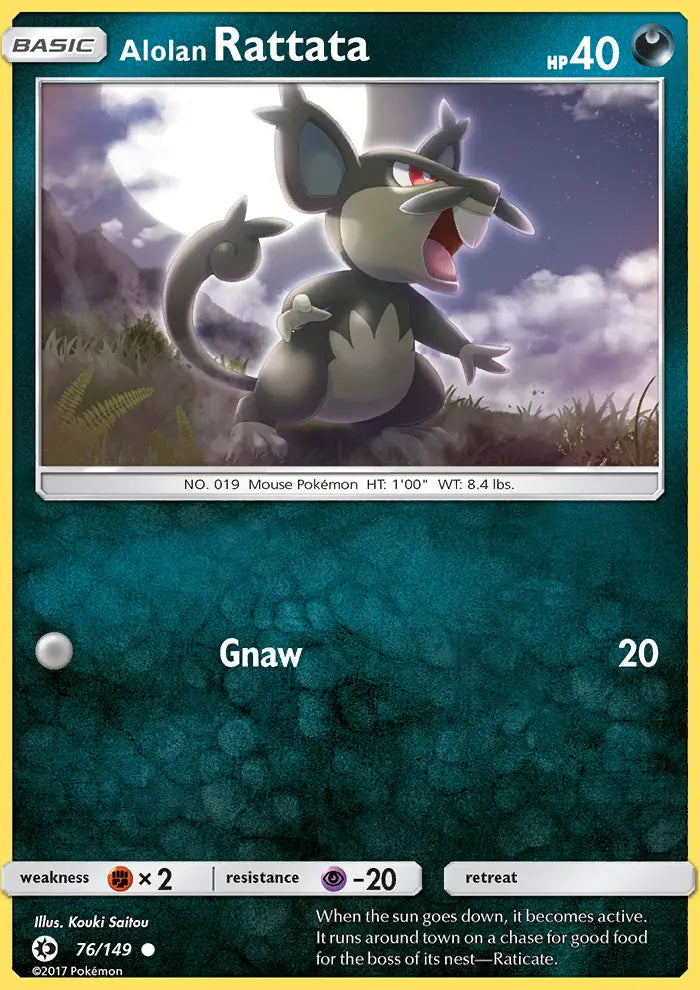 Alolan Rattata 76 Sun & Moon Pokesingles