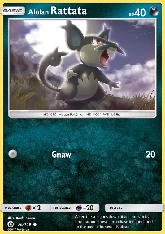 Alolan Rattata 76 Sun & Moon Pokesingles