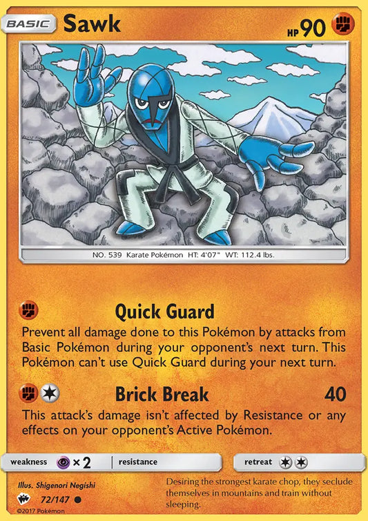 Sawk 72 Burning Shadows Pokesingles