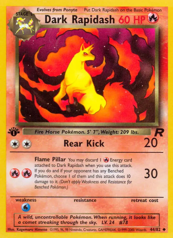 Dark Rapidash 44 Team Rocket Pokesingles