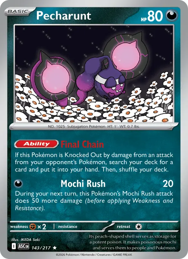 Pecharunt 143 Ascended Heroes Pokesingles