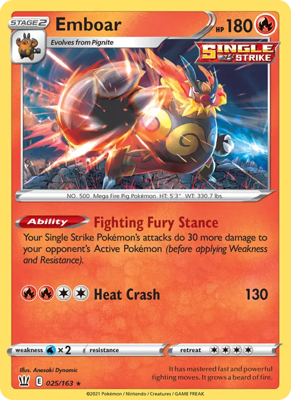 Emboar 25 Battle Styles Pokesingles