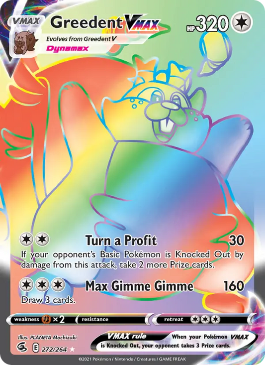 Greedent VMAX 272 Fusion Strike Pokesingles