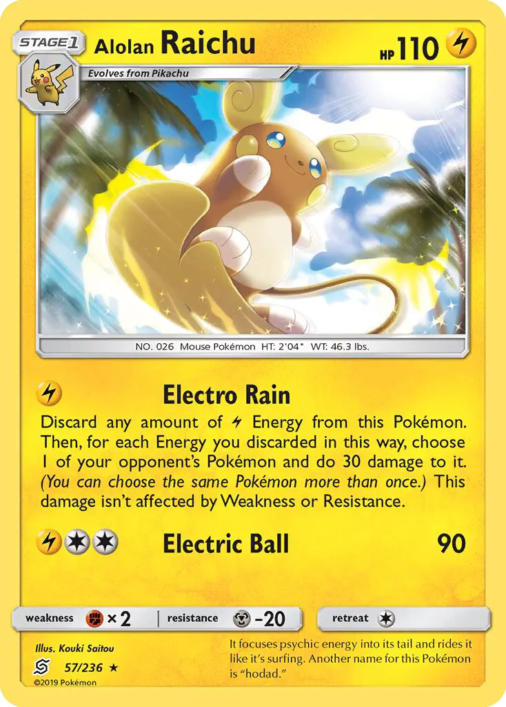 Alolan Raichu 57 Unified Minds Pokesingles