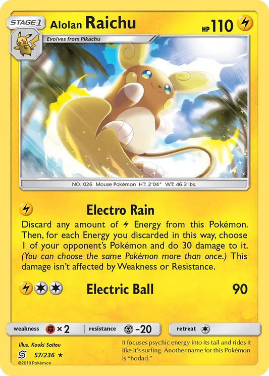 Alolan Raichu 57 Unified Minds Pokesingles