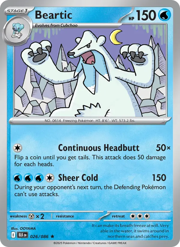 Beartic 26 Black Bolt Pokesingles