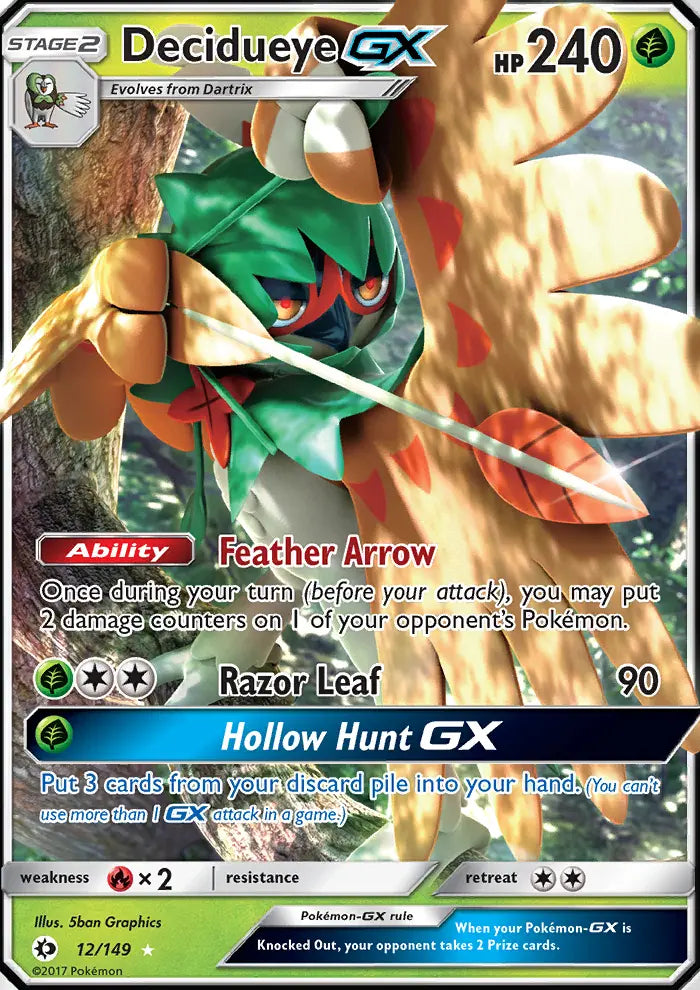 Decidueye GX 12 Sun & Moon Pokesingles