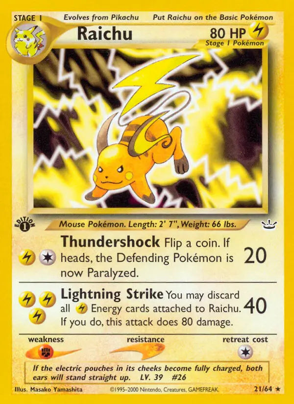 Raichu 21 Neo Revelation Pokesingles