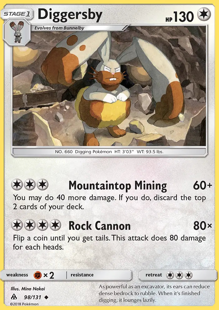 Diggersby 98 Forbidden Light Pokesingles