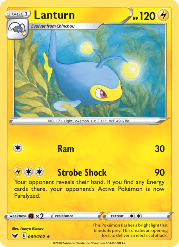 Lanturn 69 Sword & Shield Pokesingles