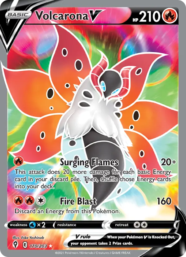 Volcarona V 170 Evolving Skies Pokesingles