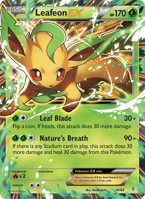 Leafeon EX 10 Generations Pokesingles