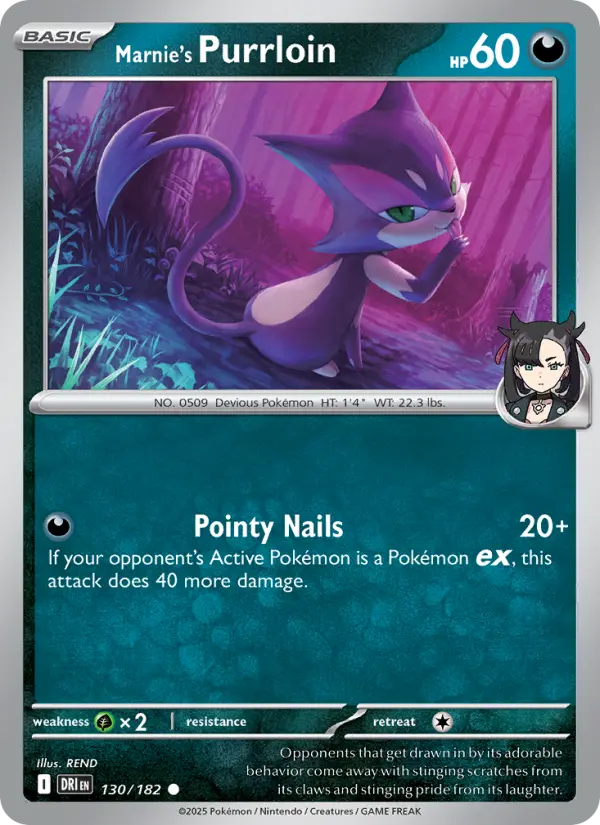 Marnie's Purrloin 130 Destined Rivals Pokesingles