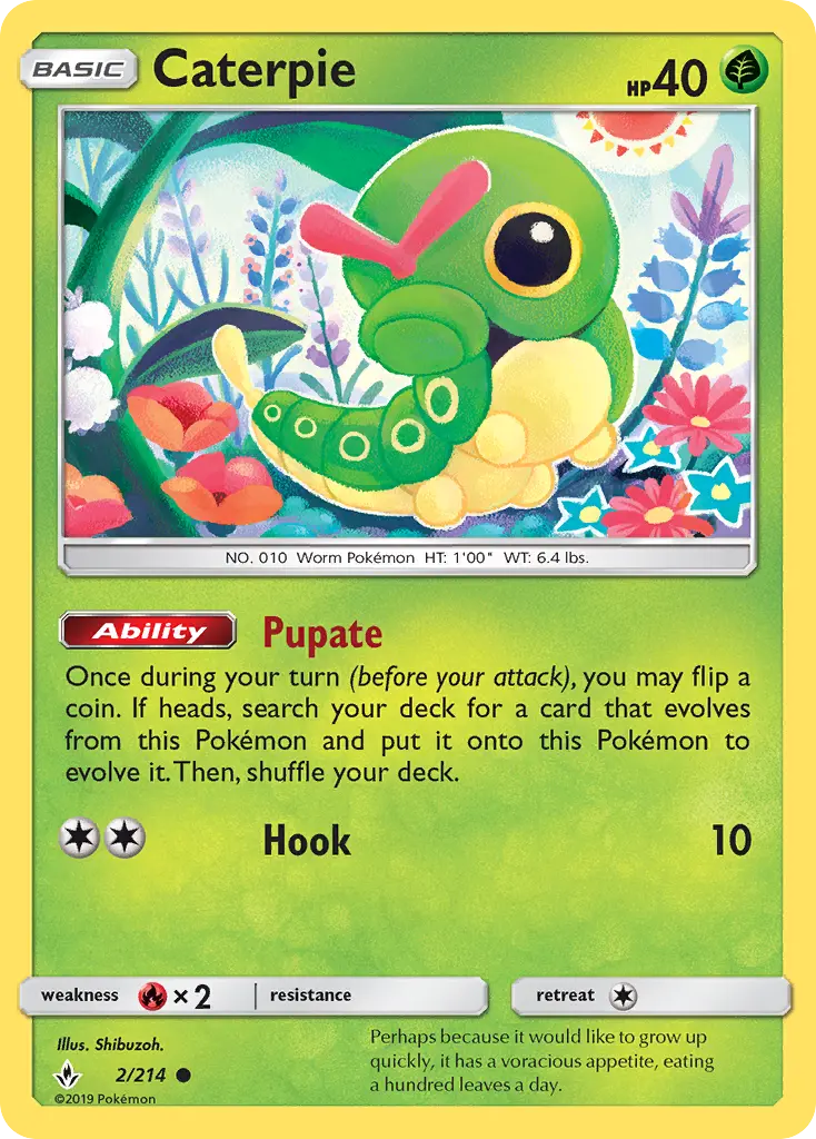 Caterpie 2 Unbroken Bonds Pokesingles