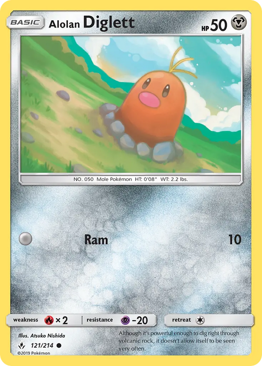 Alolan Diglett 121 Unbroken Bonds Pokesingles