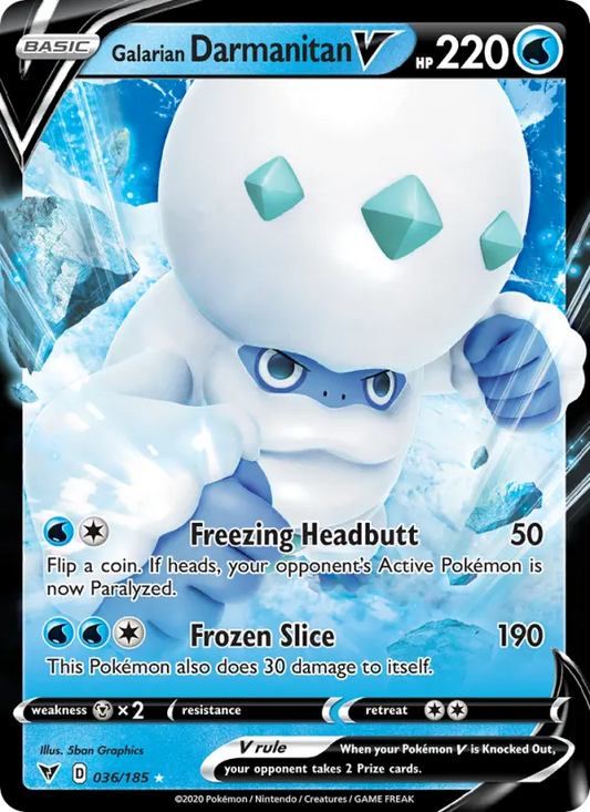 Galarian Darmanitan V 36 Vivid Voltage Pokesingles