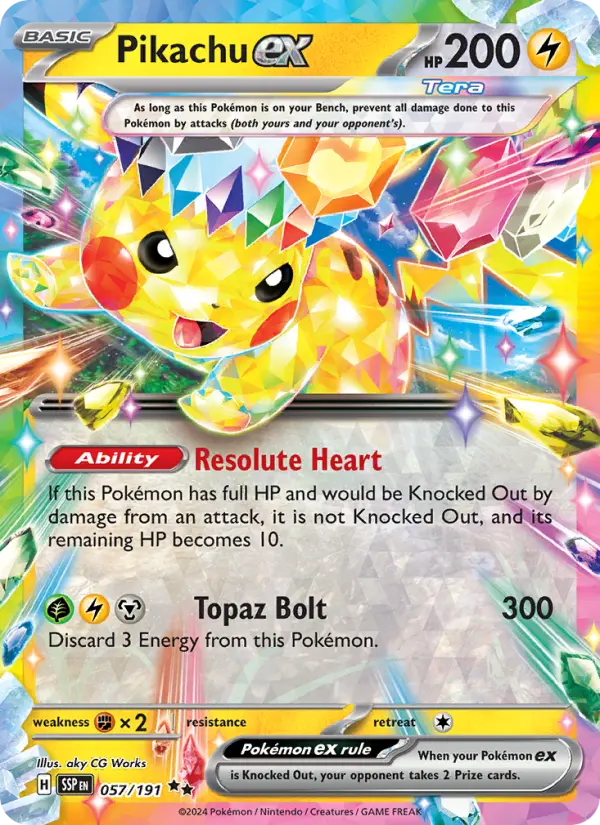 Pikachu ex 57 Surging Sparks Pokesingles