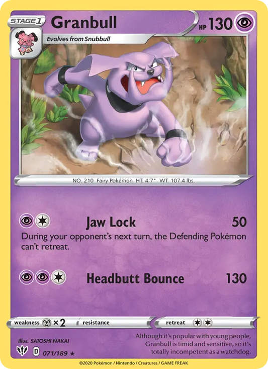 Granbull 71 Darkness Ablaze Pokesingles