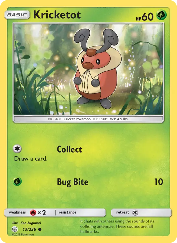 Kricketot 13 Cosmic Eclipse Pokesingles