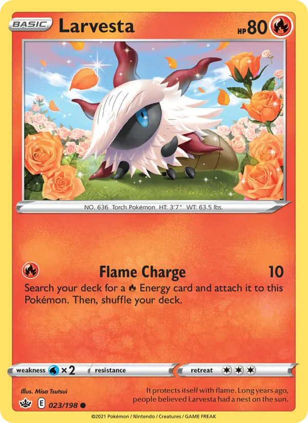 Larvesta 23 Chilling Reign Pokesingles