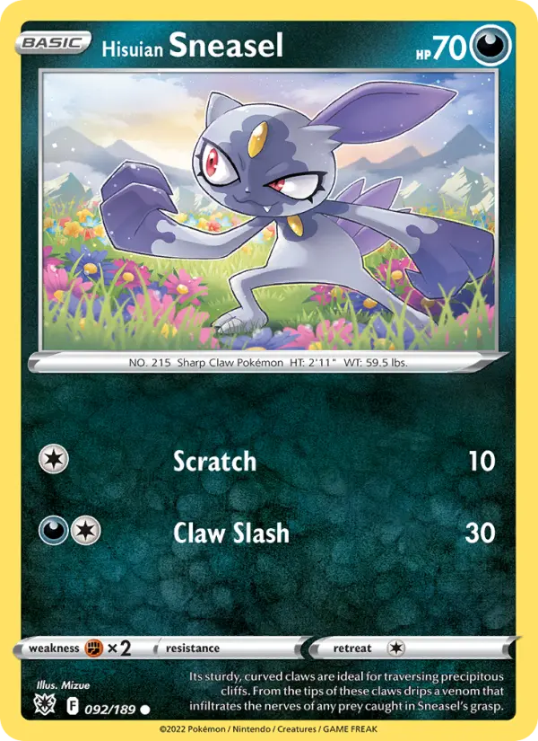 Hisuian Sneasel 92 Astral Radiance Pokesingles