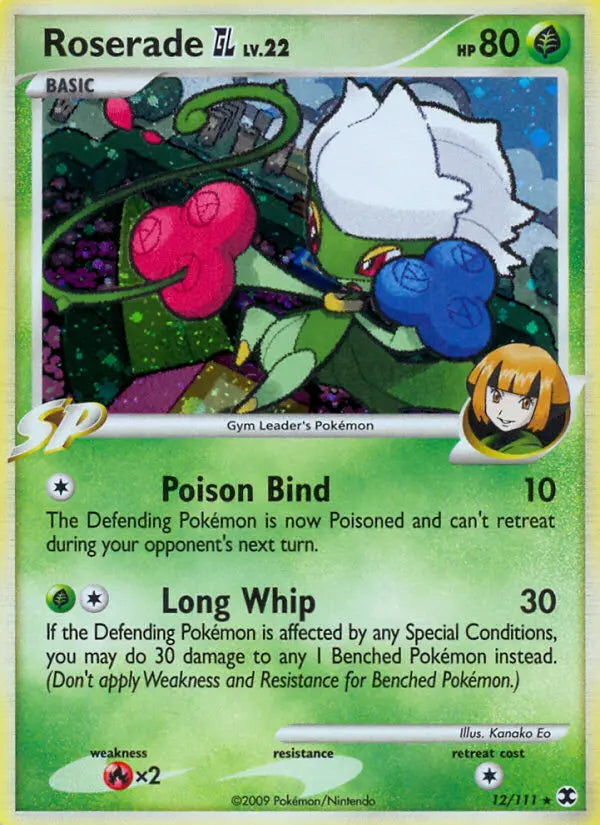 Roserade GL 12 Rising Rivals Pokesingles