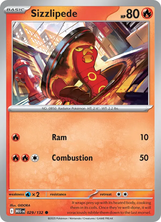 Sizzlipede 29 Mega Evolution Pokesingles