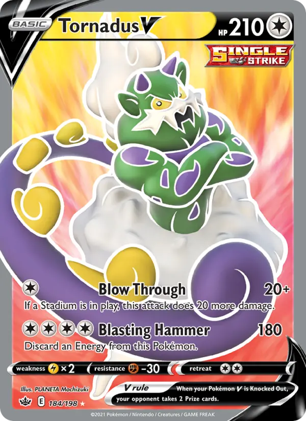 Tornadus V 184 Chilling Reign Pokesingles
