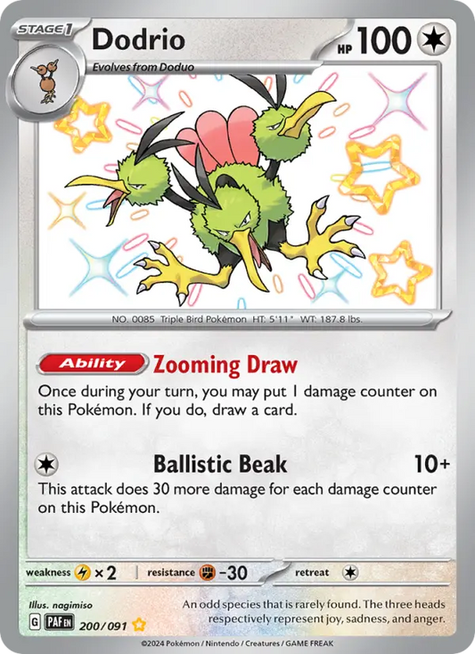 Dodrio 200 Paldean Fates Pokesingles