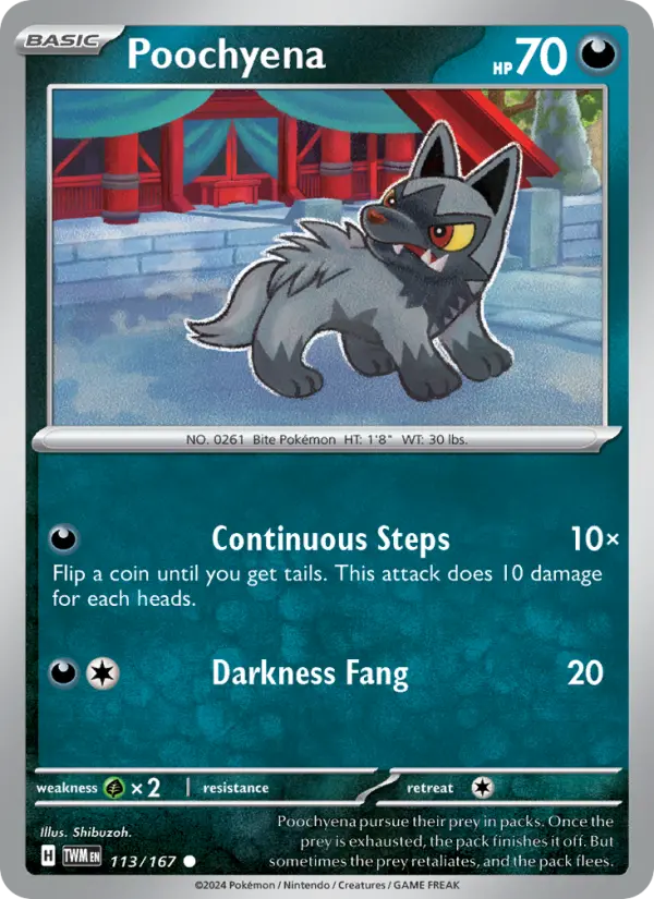 Poochyena 113 Twilight Masquerade Pokesingles
